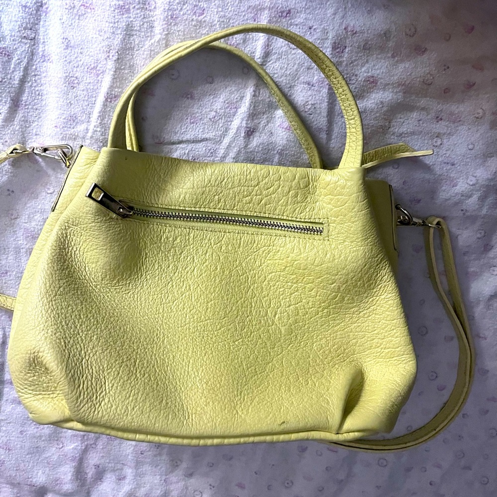 Italian yellow leather bag purchased in Italy